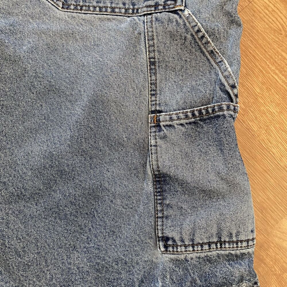 US Polo Assn Denim Y2K Carpenter Shorts Light Wash Size 40 Vintage 90s - Picture 8 of 16